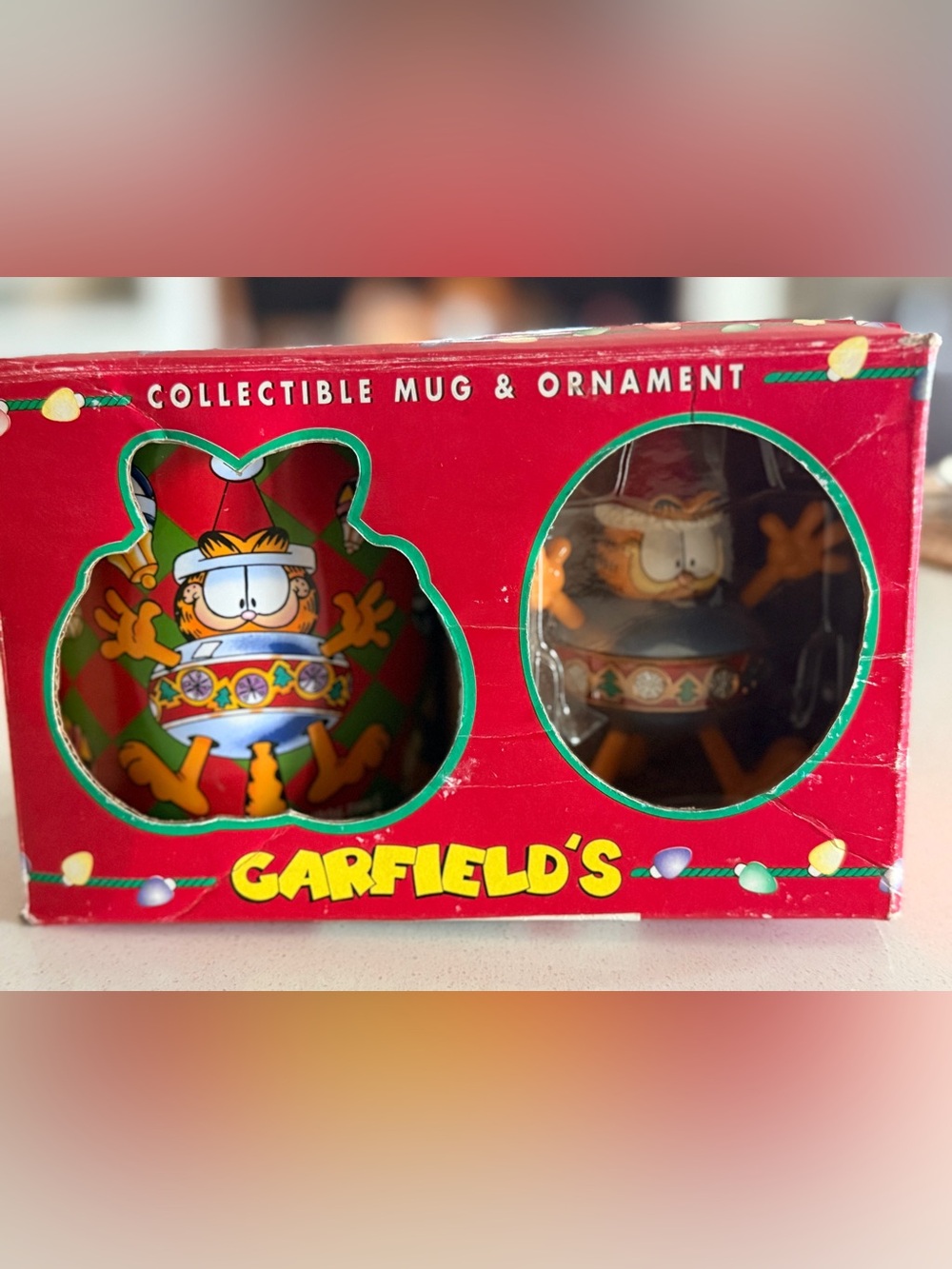 1996 Collectible Garfield Mug & Ornament Set